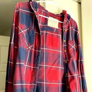 Garage hooded flannel